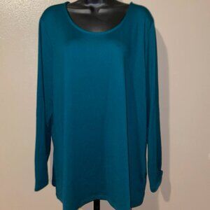 A518397* Sport Savvy Brushed Soft Jersey Scoop Neck Long Sleeve